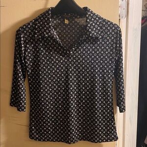 Black and White Patterned Top